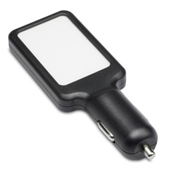 USB Autoladeadapter CAR CHARGER, schwarz - Werbeartikel