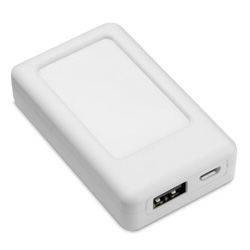 Ladeger�t LOLLIBLOCKS TRAVEL BATTERY, wei� - Werbeartikel