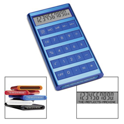 Taschenrechner THE-REFLECTS-MACHINE, blau - Werbeartikel