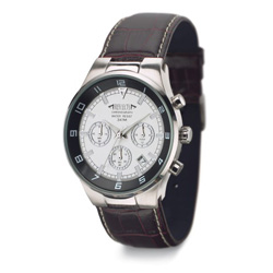 Armbanduhr CHRONO, silber - Werbeartikel
