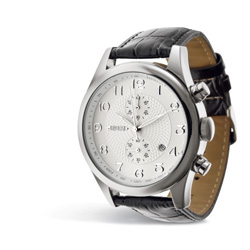 Armbanduhr CHRONO, wei� - Werbeartikel
