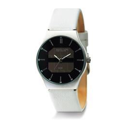 Armbanduhr SOLAR, wei� - Werbeartikel