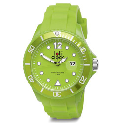 Armbanduhr LOLLICLOCK DATE, hellgr�n - Werbeartikel