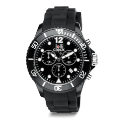 Armbanduhr LOLLICLOCK CHRONO, schwarz - Werbeartikel