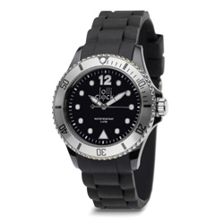 Armbanduhr LOLLICLOCK, schwarz-silber - Werbeartikel