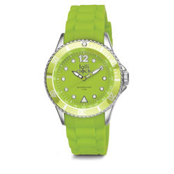 Armbanduhr LOLLICLOCK CHROME, hellgr�n - Werbeartikel