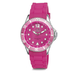 Armbanduhr LOLLICLOCK CHROME, pink - Werbeartikel