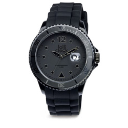 Armbanduhr LOLLICLOCK DATE, schwarz - Werbeartikel