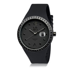 Armbanduhr LOLLICLOCK CRYSTAL, schwarz - Werbeartikel
