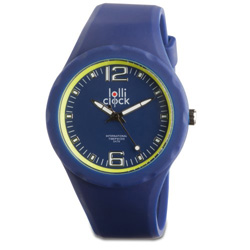 Armbanduhr LOLLICLOCK FRESH, blau-gelb - Werbeartikel