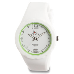 Armbanduhr LOLLICLOCK FRESH, wei�-hellgr�n - Werbeartikel