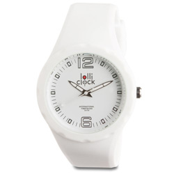 Armbanduhr LOLLICLOCK FRESH, wei�-wei� - Werbeartikel