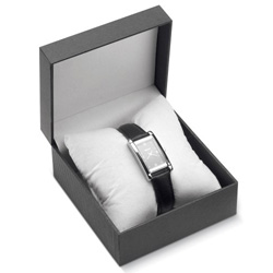 Verpackung f�r Armbanduhren, schwarz - Werbeartikel