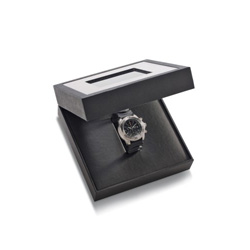 Verpackung f�r Armbanduhren, schwarz - Werbeartikel
