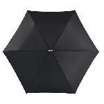 Flacher Mini-Taschenschirm FLAT, schwarz - Werbeartikel