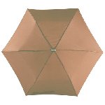 Flacher Mini-Taschenschirm FLAT, braun - Werbeartikel