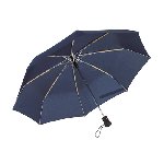 Windproof-Taschenschirm BORA, marineblau - Werbeartikel