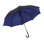Automatik-Stockschirm DOUBLY, schwarz-blau - Werbeartikel