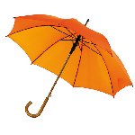 Automatik-Holzstockschirm TANGO, orange - Werbeartikel