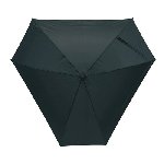 Fiberglas-Stockschirm TRIANGLE, schwarz - Werbeartikel