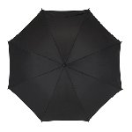 Fiberglas-Stockschirm FLORA, schwarz - Werbeartikel