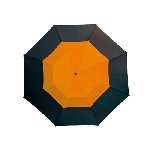 Fiberglas-Golfschirm MONSUN, schwarz-orange - Werbeartikel