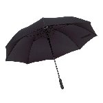 Automatischer Windproof-Golfschirm PASSAT, schwarz - Werbeartikel