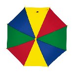Kinderschirm LOLLIPOP, blau-gr�n-rot-gelb - Werbeartikel