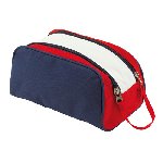 Kulturtasche MARINA, blau-rot-wei� - Werbeartikel