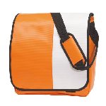 Umschlagtasche ACTION, orange-wei� - Werbeartikel