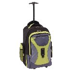 Trolley-Rucksack COMFORTY, grau-gr�n - Werbeartikel
