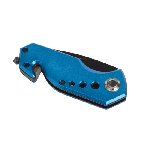 Notfallmesser DISTRESS, schwarz-blau - Werbeartikel