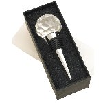 Weinflaschenverschluss DIAMANT, schwarz-transparent-silber - Werbeartikel