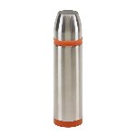 Edelstahl-Isolierkanne KEEP WARM, silber-orange - Werbeartikel