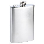 Flachmann SPIRIT, silber - Werbeartikel