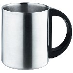 Isolierbecher EVERYDAY, schwarz-silber - Werbeartikel