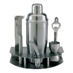 Cocktail-Set BARKEEPER, silber - Werbeartikel