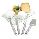 K�semesserset CHEESE, silber - Werbeartikel