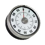 Edelstahl-K�chentimer FINISH, silber-schwarz - Werbeartikel