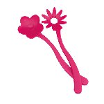 Salatbesteck FLOWER, pink - Werbeartikel