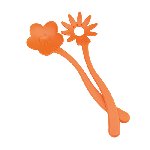 Salatbesteck FLOWER, orange - Werbeartikel
