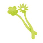 Salatbesteck FLOWER, gr�n - Werbeartikel