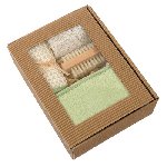 Massageset NATURAL, beige-gr�n - Werbeartikel
