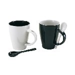 Kaffeebecher-Set BLACK & WHITE, schwarz-wei� - Werbeartikel
