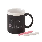 Keramiktasse HOT MESSAGE, wei�-schwarz - Werbeartikel