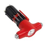 Schraubendreher-Set 9IN1, schwarz-rot - Werbeartikel