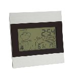 Wetterstation SHINY DAY, silber-schwarz - Werbeartikel