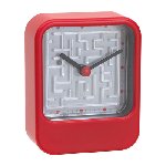 Tischuhr MAZE, rot - Werbeartikel