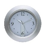 Wanduhr MERKUR, silber - Werbeartikel