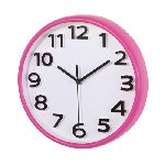 Wanduhr HALLEY, magenta - Werbeartikel
